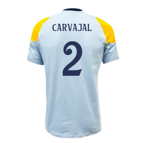 2024-2025 Real Madrid Training Tee (Glow Blue) (Carvajal 2)