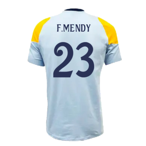 2024-2025 Real Madrid Training Tee (Glow Blue) (F.Mendy 23)