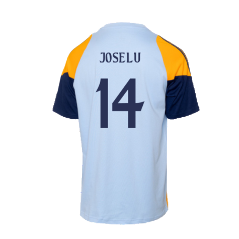 2024-2025 Real Madrid Training Tee (Glow Blue) - Kids (Joselu 14)