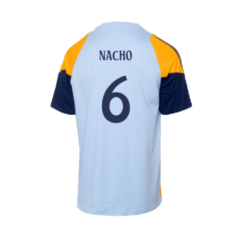 2024-2025 Real Madrid Training Tee (Glow Blue) - Kids (Nacho 6)