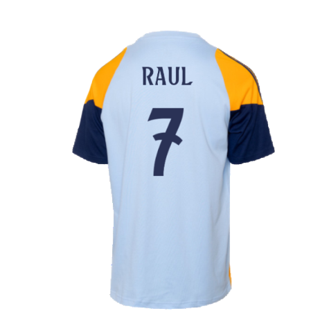 2024-2025 Real Madrid Training Tee (Glow Blue) - Kids (Raul 7)