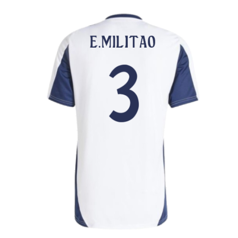 2024-2025 Real Madrid Training Tee (White) (E.Militao 3)