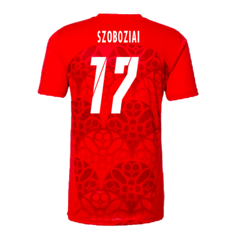 2024-2025 Red Bull Leipzig Pre-Match Shirt (Red) (Szoboziai 17)