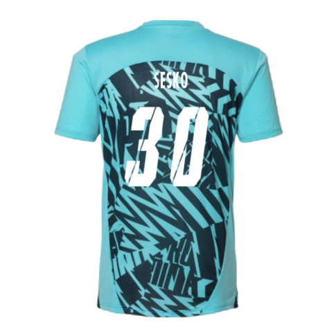 2024-2025 Red Bull Leipzig Pre-Match SS Shirt (Aqua) (Sesko 30)