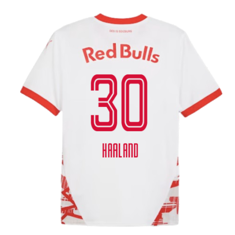 2024-2025 Red Bull Salzburg Home Shirt (Haaland 30)