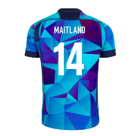 2024-2025 Scotland Rugby Training Jersey (Blue) - Kids (Maitland 14)