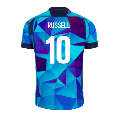 2024-2025 Scotland Rugby Training Jersey (Blue) - Kids (Russell 10)