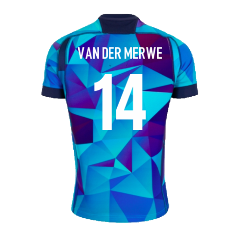 2024-2025 Scotland Rugby Training Jersey (Blue) (Van Der Merwe 14)