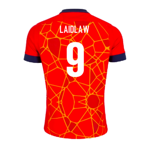 2024-2025 Scotland Rugby Training Jersey (Red) - Kids (Laidlaw 9)