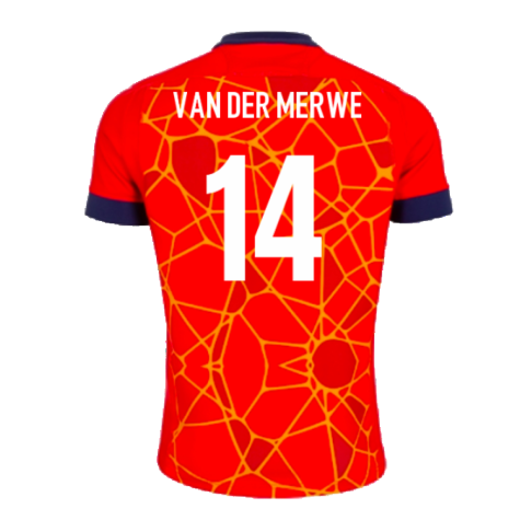 2024-2025 Scotland Rugby Training Jersey (Red) - Kids (Van Der Merwe 14)