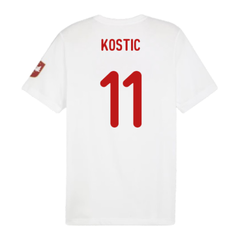 2024-2025 Serbia FtblIcons Tee (White) (Kostic 11)