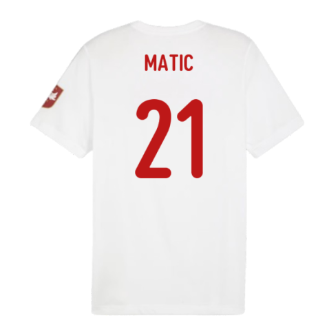 2024-2025 Serbia FtblIcons Tee (White) (Matic 21)