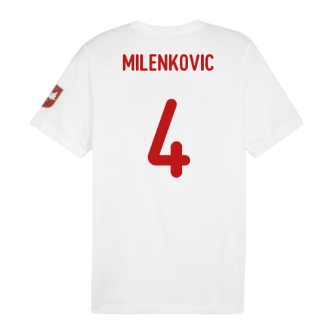 2024-2025 Serbia FtblIcons Tee (White) (Milenkovic 4)