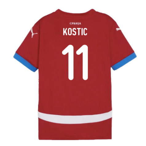 2024-2025 Serbia Home Shirt (Kids) (Kostic 11)