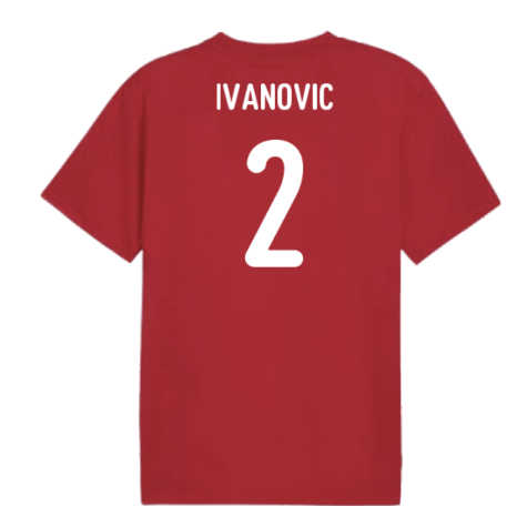 2024-2025 Serbia Pre-Match Jersey (Dark Cherry) (Ivanovic 2)