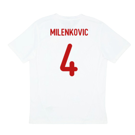 2024-2025 Serbia Training Jersey (White) (Milenkovic 4)