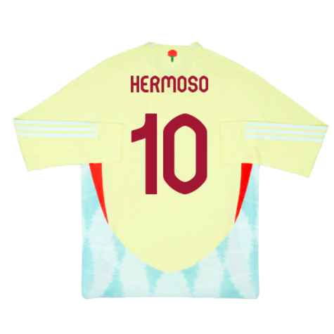 2024-2025 Spain Authentic Long Sleeve Away Shirt (Hermoso 10)