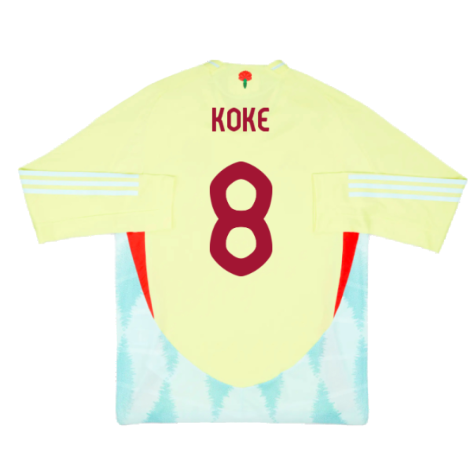 2024-2025 Spain Authentic Long Sleeve Away Shirt (Koke 8)