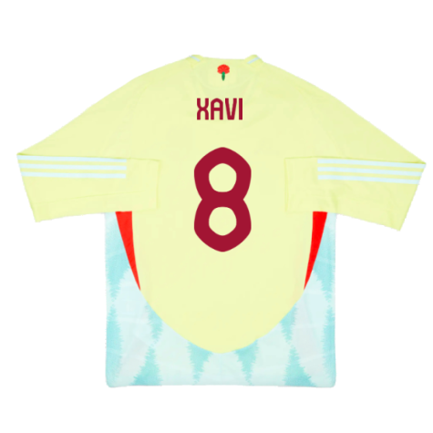 2024-2025 Spain Authentic Long Sleeve Away Shirt (Xavi 8)