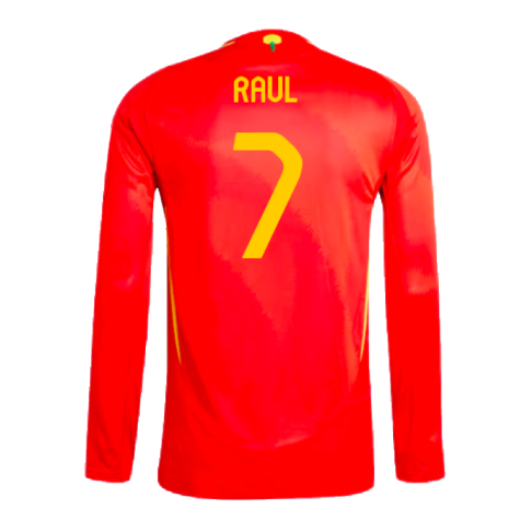 2024-2025 Spain Authentic Long Sleeve Home Shirt (Raul 7)