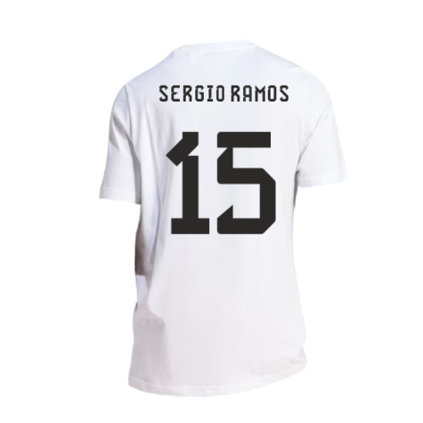 2024-2025 Spain DNA Graphic Tee (White) (Sergio Ramos 15)