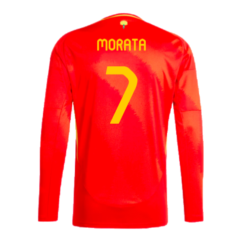 2024-2025 Spain Long Sleeve Home Shirt (Morata 7)