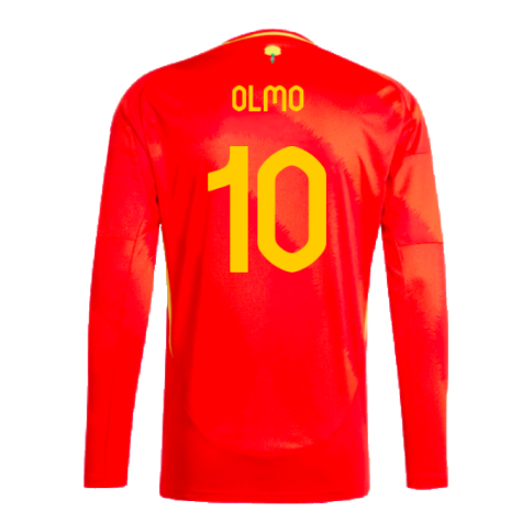 2024-2025 Spain Long Sleeve Home Shirt (Olmo 10)