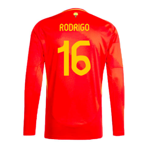 2024-2025 Spain Long Sleeve Home Shirt (Rodrigo 16)