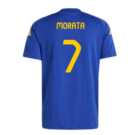 2024-2025 Spain Pre-Match Shirt (Victory Blue) (Morata 7)