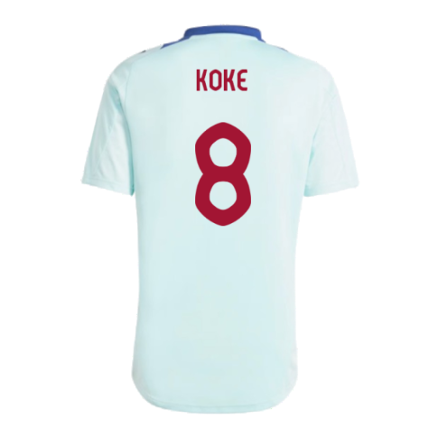 2024-2025 Spain Training Jersey (Halo Mint) (Koke 8)