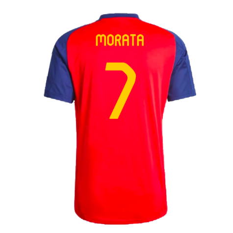 2024-2025 Spain Training Jersey (Red) (Morata 7)