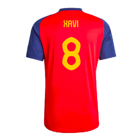 2024-2025 Spain Training Jersey (Red) (Xavi 8)