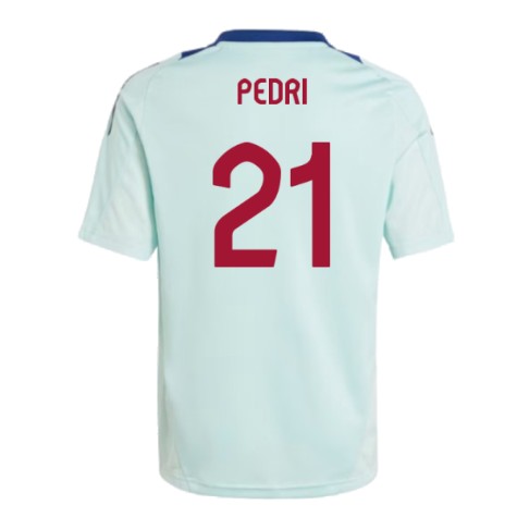 2024-2025 Spain Training Jersey (Turquoise) - Kids (Pedri 20)