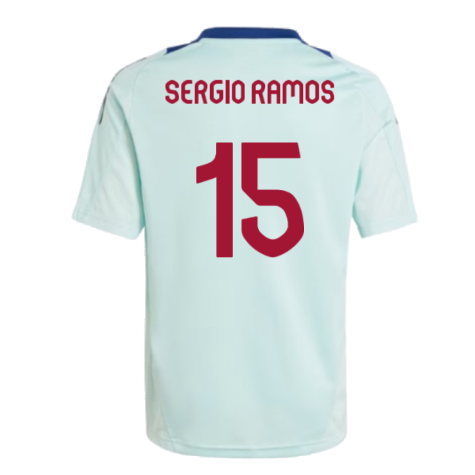 2024-2025 Spain Training Jersey (Turquoise) - Kids (Sergio Ramos 15)