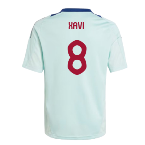 2024-2025 Spain Training Jersey (Turquoise) - Kids (Xavi 8)