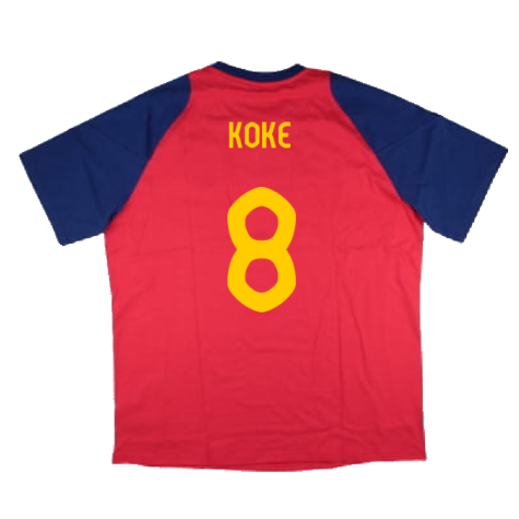 2024-2025 Spain Training Tee (Red) (Koke 8)