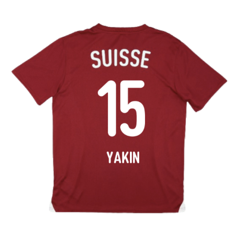 2024-2025 Switzerland Pre-Match Jersey (Red) (Yakin 15)