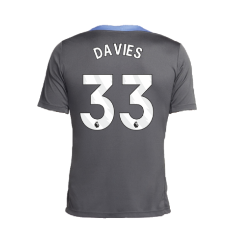 2024-2025 Tottenham Dri-Fit Strike Training Shirt (Dark Grey) (Davies 33)