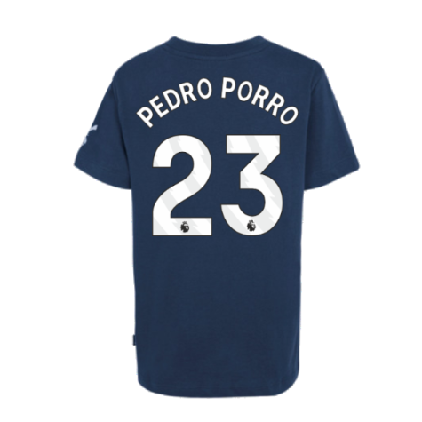 2024-2025 Tottenham Hotspur Just Do It T-Shirt (Navy) - Kids (Pedro Porro 23)