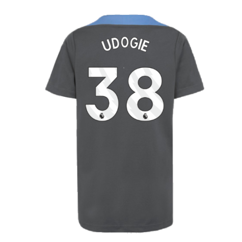 2024-2025 Tottenham Strike Dri-Fit Shirt (Dark Grey) - Kids (Udogie 38)