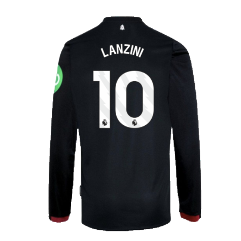 2024-2025 West Ham Long Sleeve Away Shirt (Kids) (Lanzini 10)