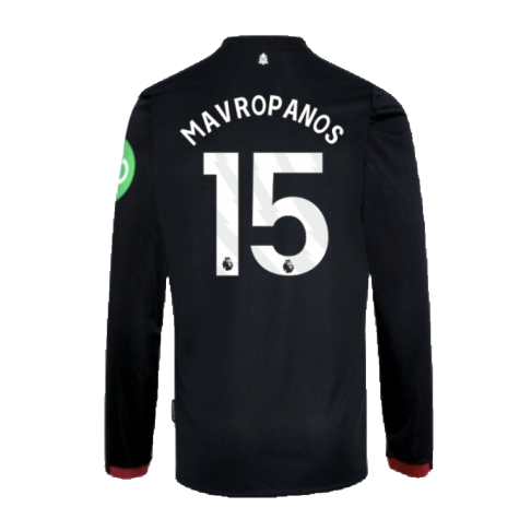 2024-2025 West Ham Long Sleeve Away Shirt (Kids) (Mavropanos 15)