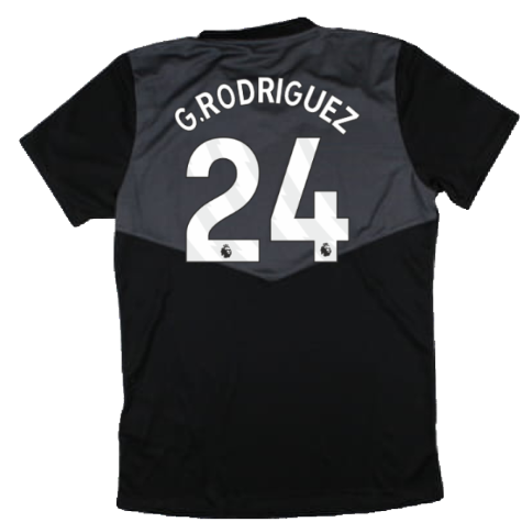 2024-2025 West Ham Training Jersey (Black) - Kids (G.Rodriguez 24)