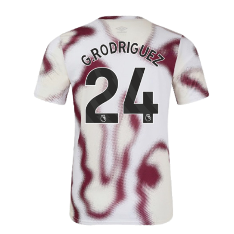 2024-2025 West Ham Warm Up Jersey (White) (G.Rodriguez 24)