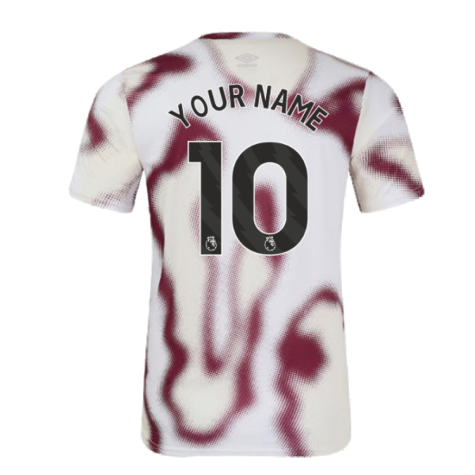 2024-2025 West Ham Warm Up Jersey (White) (Your Name)