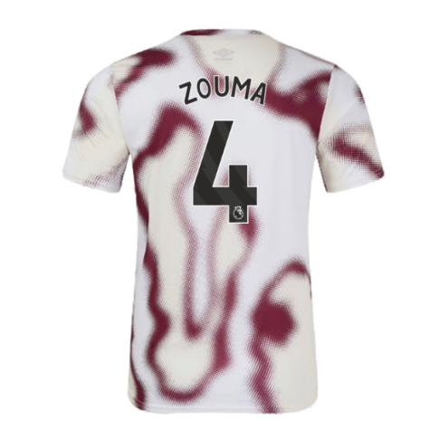 2024-2025 West Ham Warm Up Jersey (White) (Zouma 4)