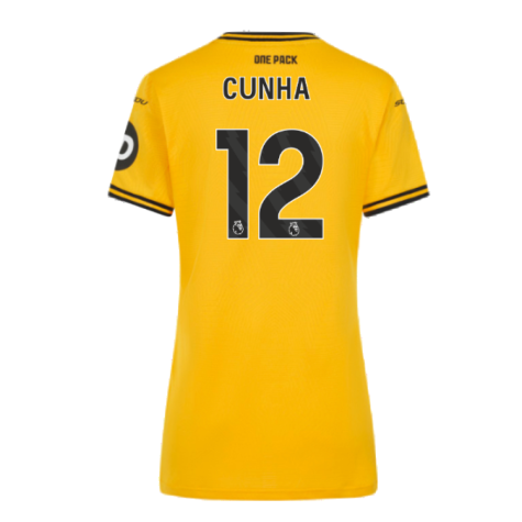 2024-2025 Wolves Home Shirt (Womens) (Cunha 12)