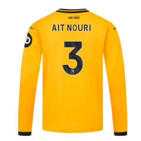 2024-2025 Wolves Long Sleeve Home Shirt (Kids) (Ait Nouri 3)