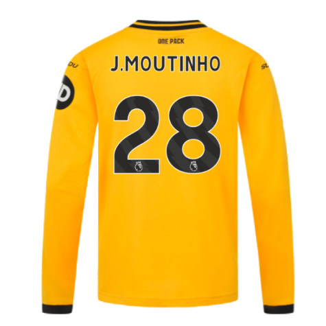 2024-2025 Wolves Long Sleeve Home Shirt (Kids) (J.Moutinho 28)