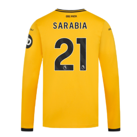 2024-2025 Wolves Long Sleeve Home Shirt (Sarabia 21)